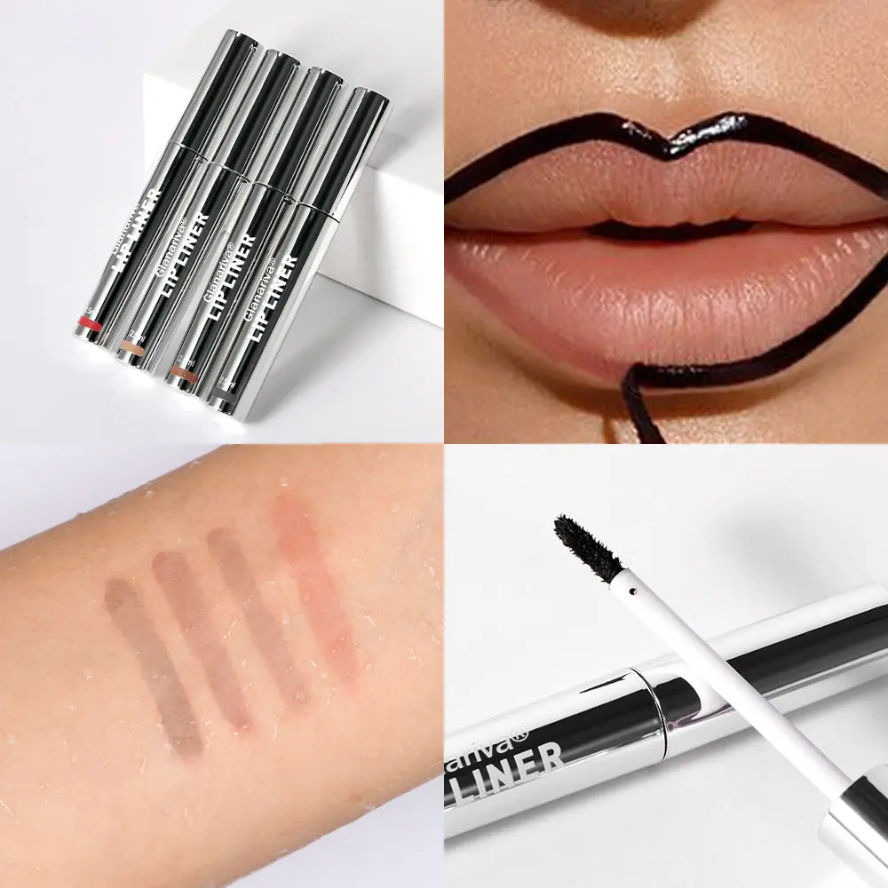 🆙Glanariva® 4-Piece Peel-Off Lip Liner Stain Set – Waterproof Matte Lip Tint, Long-Lasting 24H, Smudge-Proof Nude Shades